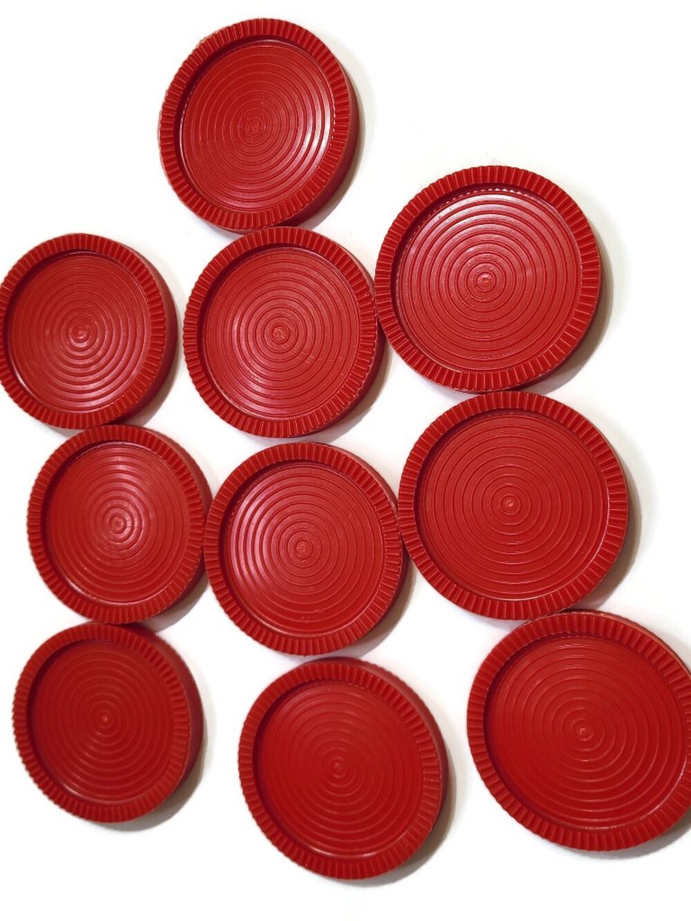 22 Jumbo Oversized 3" Checkers 12 Black 10 Red Replacement Pieces Arts Crafts - Picture 3 of 9